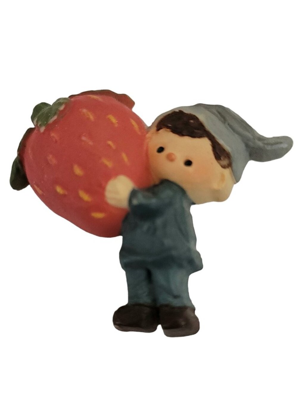 Hallmark Vintage 1970s Elf Boy With Strawberry Pixie Decorative Pin Brooch, M966